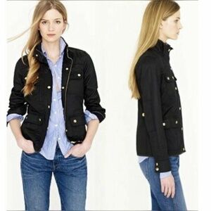 J. Crew Downtown Field Jacket, Black w/ Gold Hardware, Small, NWOT